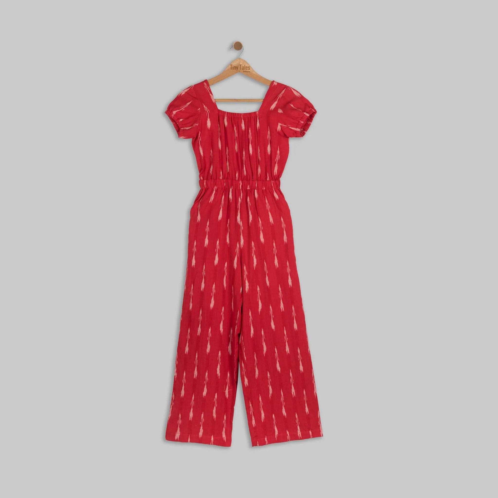 Red Ikkat Jumpsuit