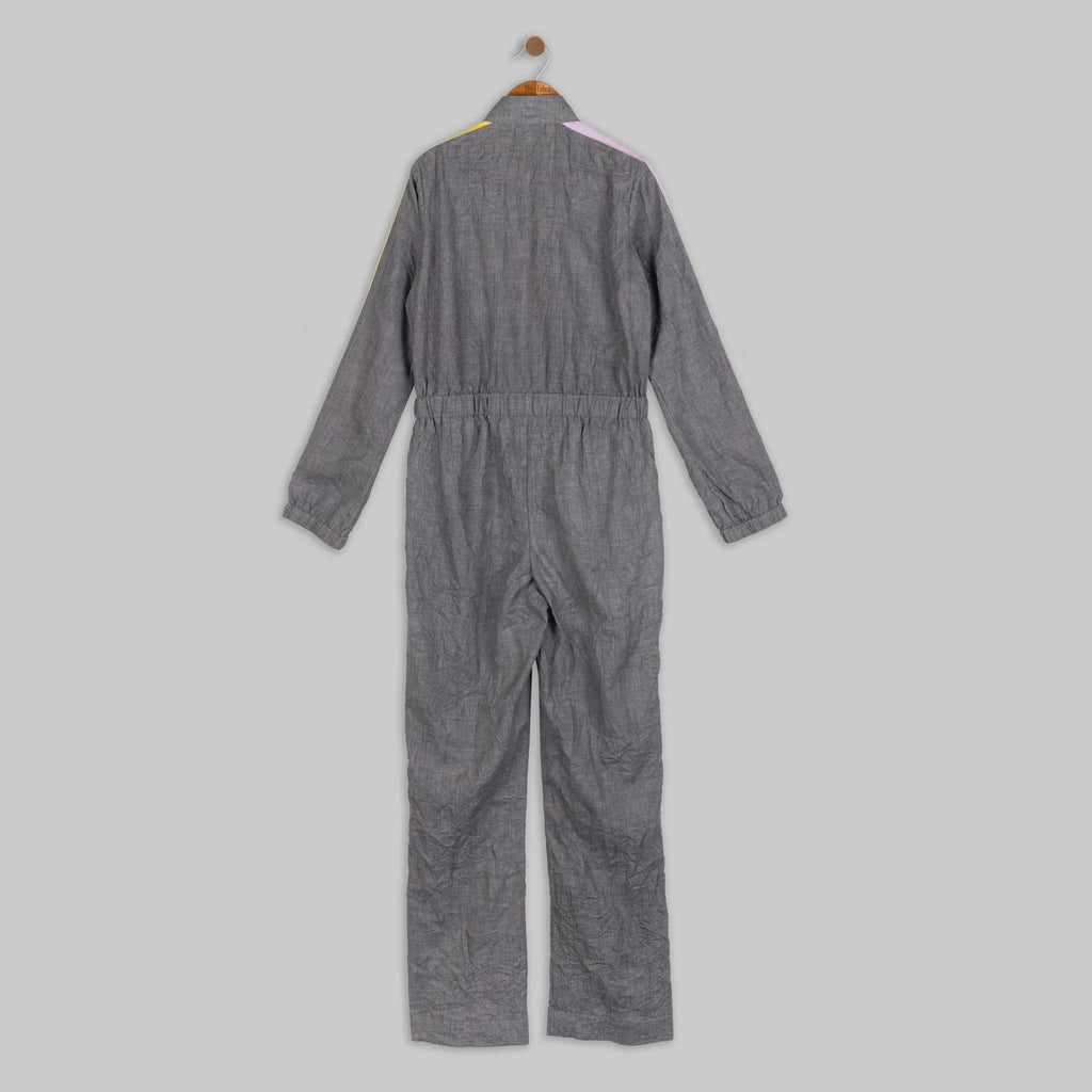 Multicolored Panelled Jumpsuit - 10 Yrs