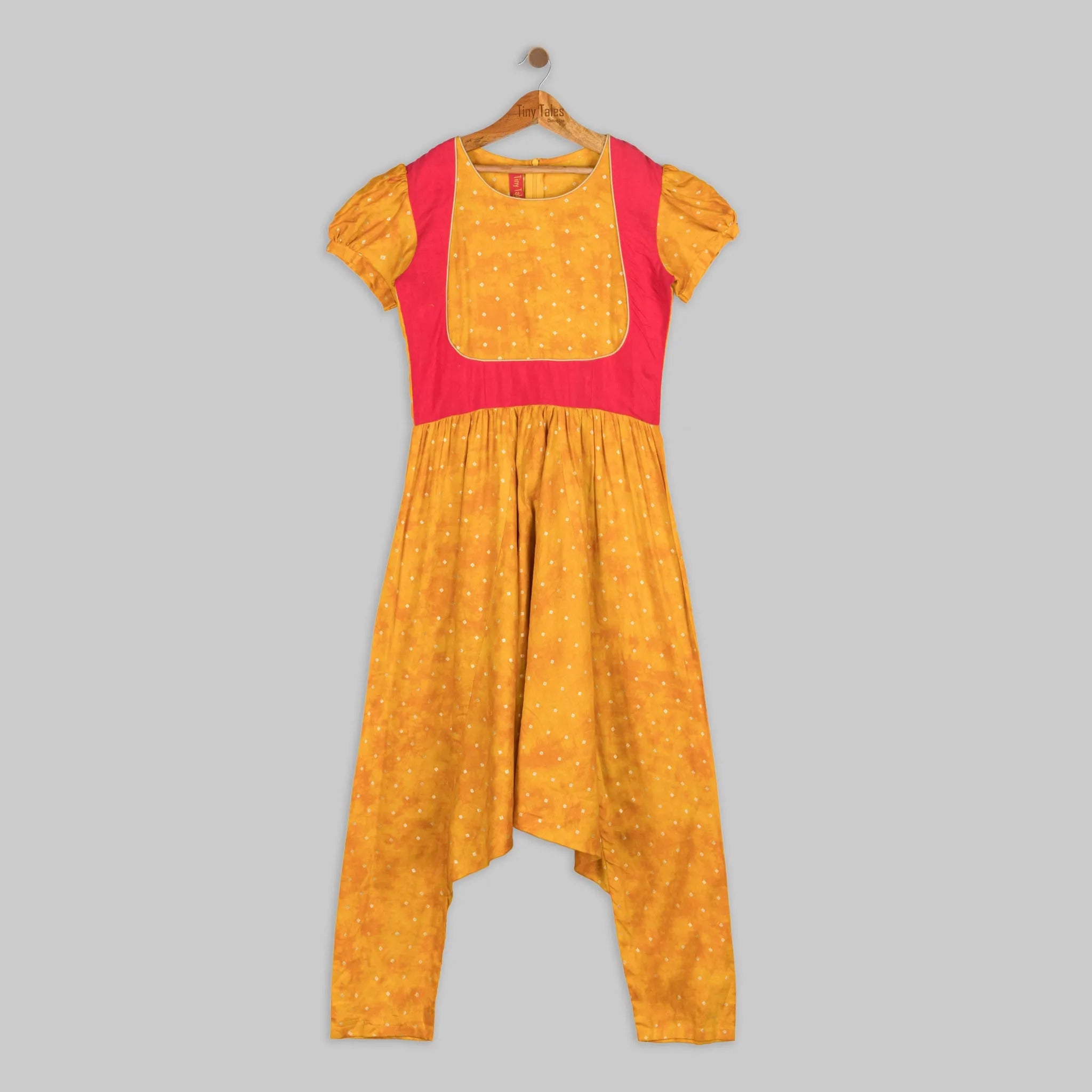 Mustard Low Crotch Jumpsuit - 12 Yrs