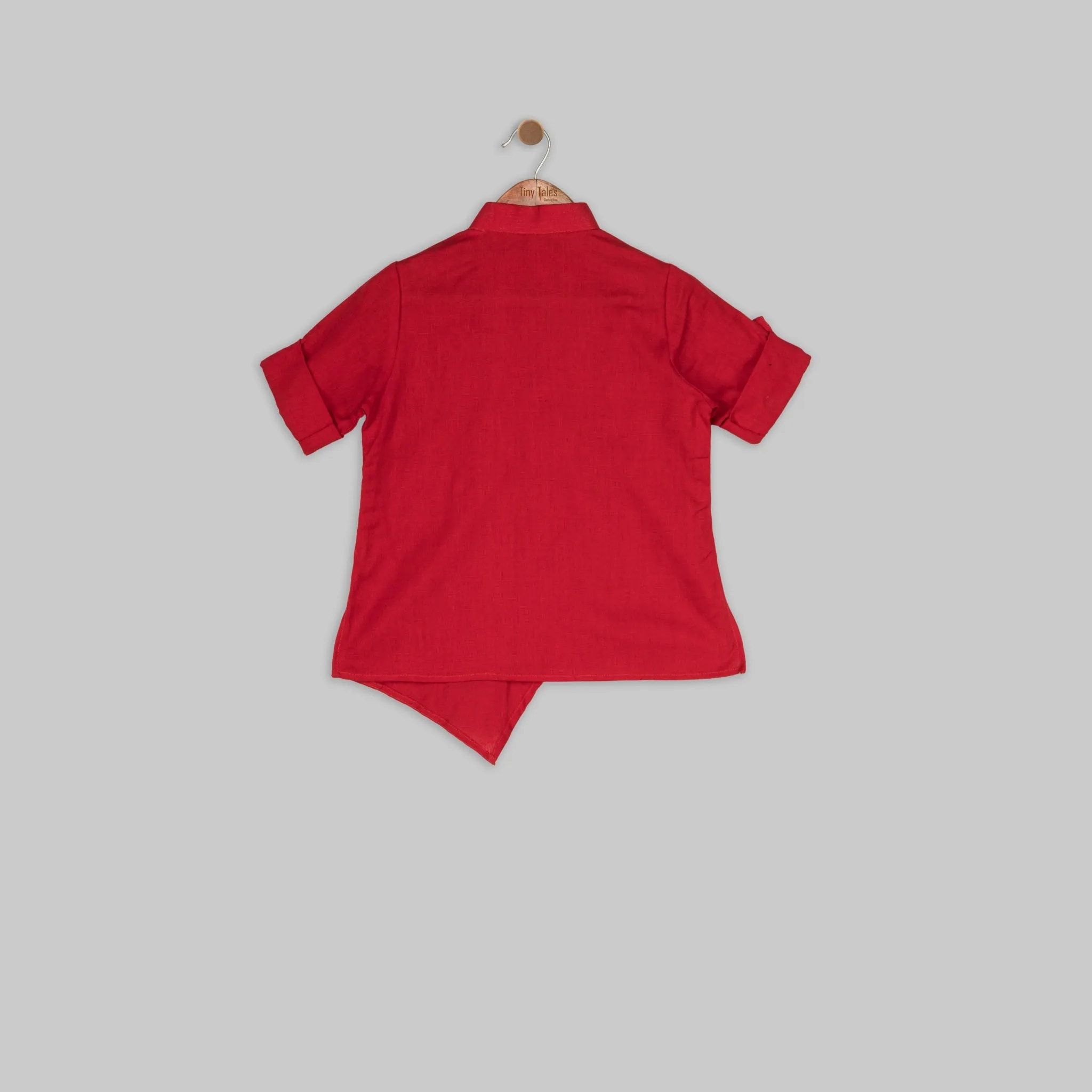 Red Hot-Air-Balloon Kurta Set