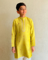 Green Chanderi Kurta Set