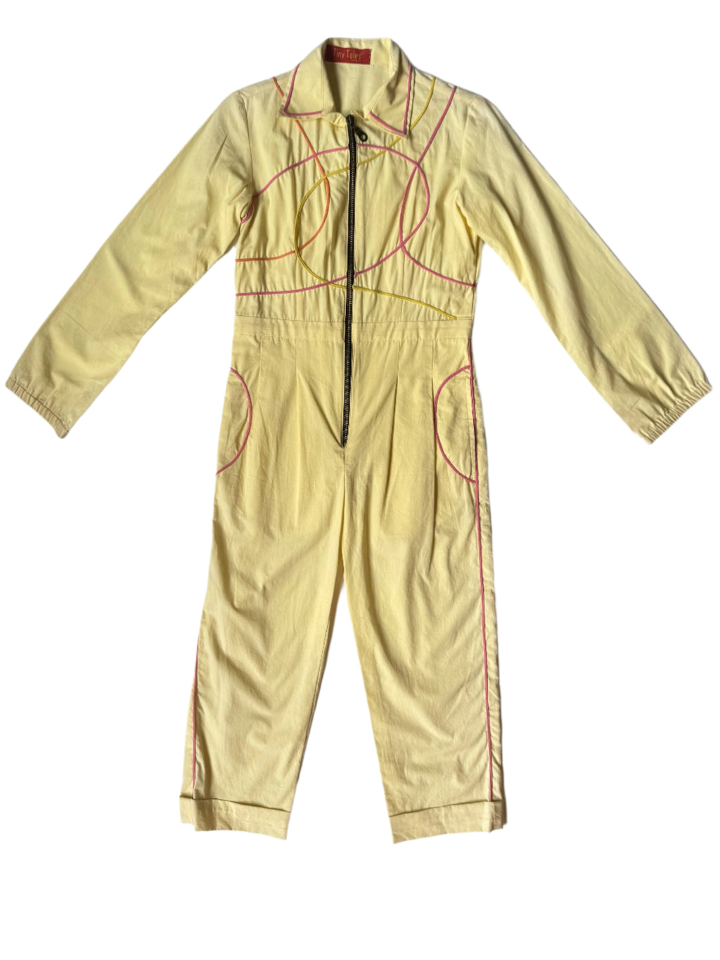 Pastel Yellow Cord Jumpsuit